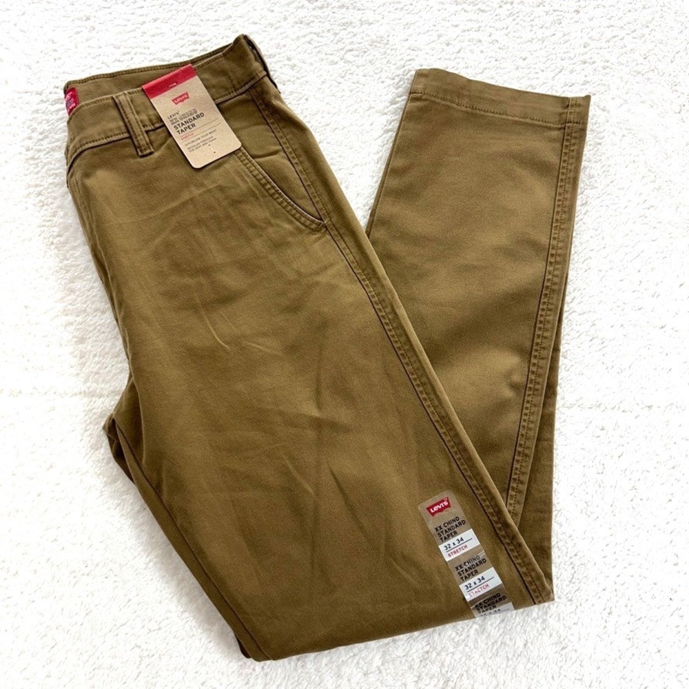 New Levi's Strauss & Co Pant's Men's 32X34 Brown XX Chino Standard Taper Stretch